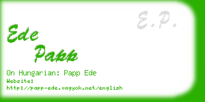ede papp business card